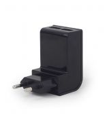 GEMBIRD 2-port universal USB charger, 2.1 A, black EG-U2C2A-02