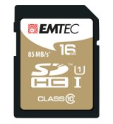 SDHC 16GB Cl10 UHS-I EliteGold EMTEC