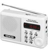 SENCOR rádio s USB/MP3- biele  /SRD 215 W