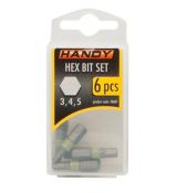 HANDY Sada bitov v krabičke 6ks Šesťhran (H):_3, 4, 5mm /10607