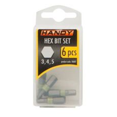 HANDY Sada bitov v krabičke 6ks Šesťhran (H):_3, 4, 5mm /10607