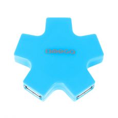 OMEGA USB 2.0 HUB 4 PORT STAR modrá