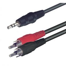 Audio kábel, 3,5 mm stereo vidlica-2 RCA zásuvka, 1,5 m A 49