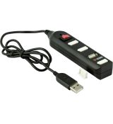 Hub 4xUSB2 čierny YENKEE YHB 4002BK