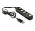 Hub 4xUSB2 čierny YENKEE YHB 4002BK