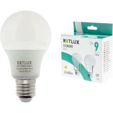 Retlux žiarovka LED A60 2x9W E27 biela teplá REL 20