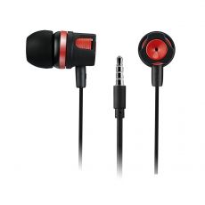 Canyon CNE-CEP3R pohodlné slúchadlá do uší, pre smartfóny, integr. mikrofón a ovládanie, čierne + červené prvky