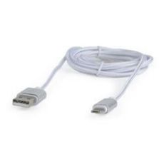 Gembird kábel 2v1 combo, Lightning 8-pin (M) / microUSB na USB 2.0 (M), 1.8 m, obojstranný, strieborný