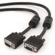 Gembird kábel VGA HD15 (M) na VGA HD15 (M) Premium, tienený, 2 x feritové jadrá, 3m,čierny