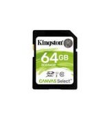 64 GB .SDXC karta Kingston . Canvas Select Class 10 UHS-I ( r80MB/s, w10MB/s )