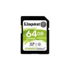 64 GB .SDXC karta Kingston . Canvas Select Class 10 UHS-I ( r80MB/s, w10MB/s )