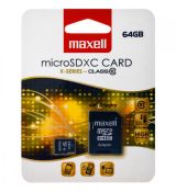 Pamäťová karta MICROSDXC 64GB CL10 + ADAPTÉR, MAXELL