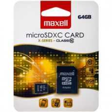 Pamäťová karta MICROSDXC 64GB CL10 + ADAPTÉR, MAXELL