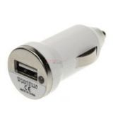 USB adaptér do auta 5V 1A 1xUSB biely 5V, 1000mA