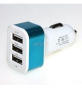 USB adaptér do auta 5V 3,1A 3xUSB - biely 5V; 3100mA; 3x USB