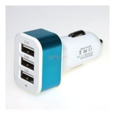 USB adaptér do auta 5V 3,1A 3xUSB - biely 5V; 3100mA; 3x USB