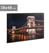 LED obrázok na stenu - "Reťazový most" - 2 x AA, 38 x 48 cm 58018G