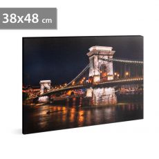 LED obrázok na stenu - "Reťazový most" - 2 x AA, 38 x 48 cm 58018G