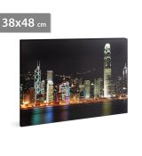 LED obrázok na stenu - "HongKong" - 2 x AA, 38 x 48 cm 58018H