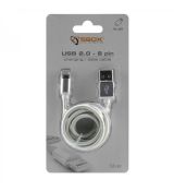 SBOX IPH7-S Apple Lightning/USB-A strieborný 1,5m