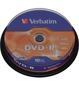 43523P DVD-R 16X 10ks cake VERBATIM