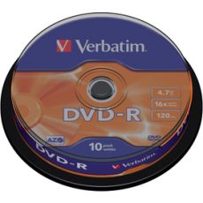 43523P DVD-R 16X 10ks cake VERBATIM