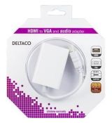 DELTACO Adaptér HDMI samec/VGA samica + audio adaptér (HDMI-VGA8)