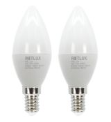 LED C37 2x5W E14 WW RETLUX REL 24