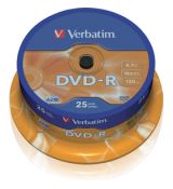 43522P DVD-R 16x 25ks cake VERBATIM