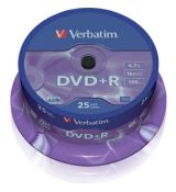 43500P DVD+R 16x 25ks cake VERBATIM