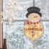 Drevená dekorácia do okna, na dvere, snehuliak home by Somogyi, KLW 21 S