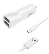 FIXCC15-2UC-BK autonabíjačka 2xUSB+kábel