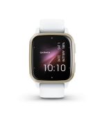 Garmin Venu® Sq 2, Cream Gold / White silicone band