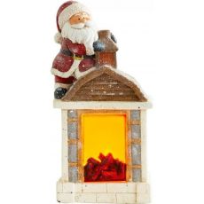 MagicHome 8090927 Dekorácia Santa s kozubom 9 LED