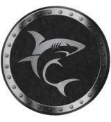 MINOTAUR mouse pad round WHITE SHARK