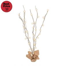 Svietiaca vetva, strieborná, 120 cm, 40 LED KLB 120/SL