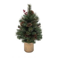 Umelý vianočný stromček so zabudovaným LED osvetlením, 60 cm KMF60BLED