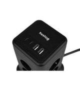 15W 8x z.2xUSB-C,2xUSB,1.4m černá HUSLOG
