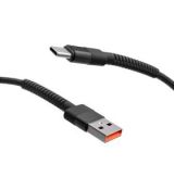 USB-TypeC 1M 3A čierny kábel STURDO