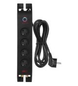 Prepäťová ochrana 4 zás. 2m čierna EMOS