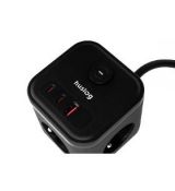 20W 3x z.2xUSB-C,1xUSB,1.4m černá HUSLOG