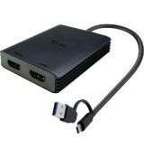 USB-A/USB-C Dual 4K HDMI Video Adapter I