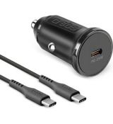 Nabíjacia sada do auta USB-C 25W čierna