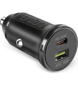 Autoadaptér USB-A/USB-C 25W čierna SBS