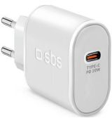 Cestov. adaptér 1xUSB-C 20W biela SBS