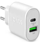 Cestov. adaptér USB-C PD 20 W/USB-A 18W