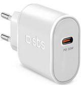 Cestov. adaptér USB-C 30W biela SBS